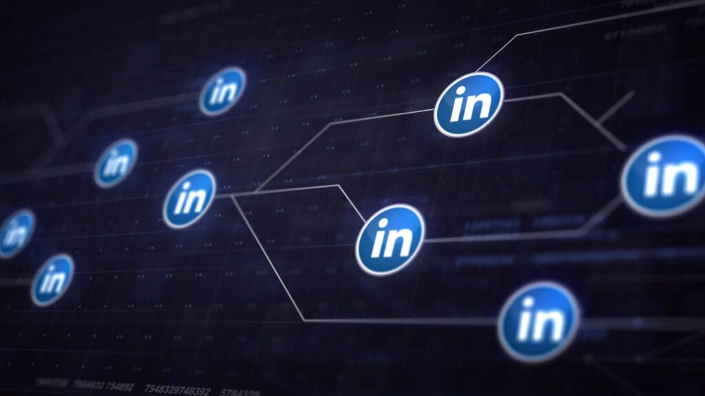 LinkedIn icon circuit image