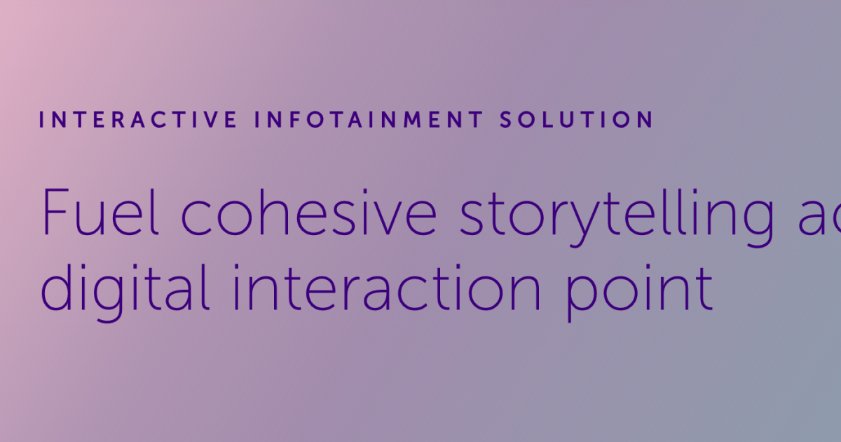 Interactive Infotainment Solution